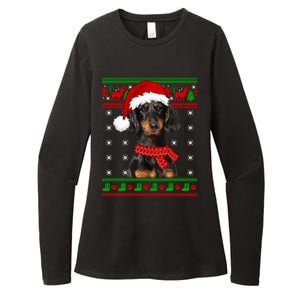 Dachshund Dog Ugly Sweater Christmas Puppy Dog Lover Great Gift Womens CVC Long Sleeve Shirt