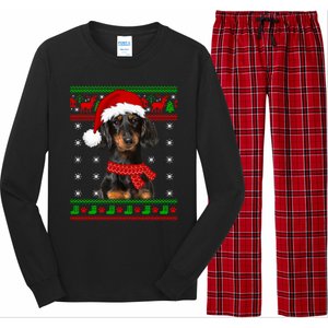 Dachshund Dog Ugly Sweater Christmas Puppy Dog Lover Great Gift Long Sleeve Pajama Set