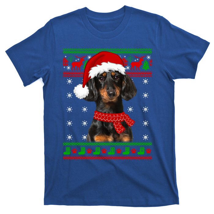 Dachshund Dog Ugly Sweater Christmas Puppy Dog Lover Great Gift T-Shirt