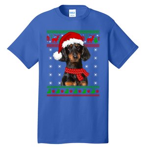 Dachshund Dog Ugly Sweater Christmas Puppy Dog Lover Great Gift Tall T-Shirt