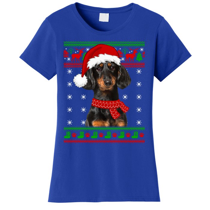 Dachshund Dog Ugly Sweater Christmas Puppy Dog Lover Great Gift Women's T-Shirt