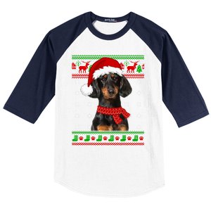 Dachshund Dog Ugly Sweater Christmas Puppy Dog Lover Great Gift Baseball Sleeve Shirt