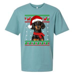 Dachshund Dog Ugly Sweater Christmas Puppy Dog Lover Great Gift Sueded Cloud Jersey T-Shirt