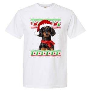 Dachshund Dog Ugly Sweater Christmas Puppy Dog Lover Great Gift Garment-Dyed Heavyweight T-Shirt