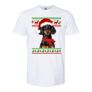 Dachshund Dog Ugly Sweater Christmas Puppy Dog Lover Great Gift Softstyle CVC T-Shirt