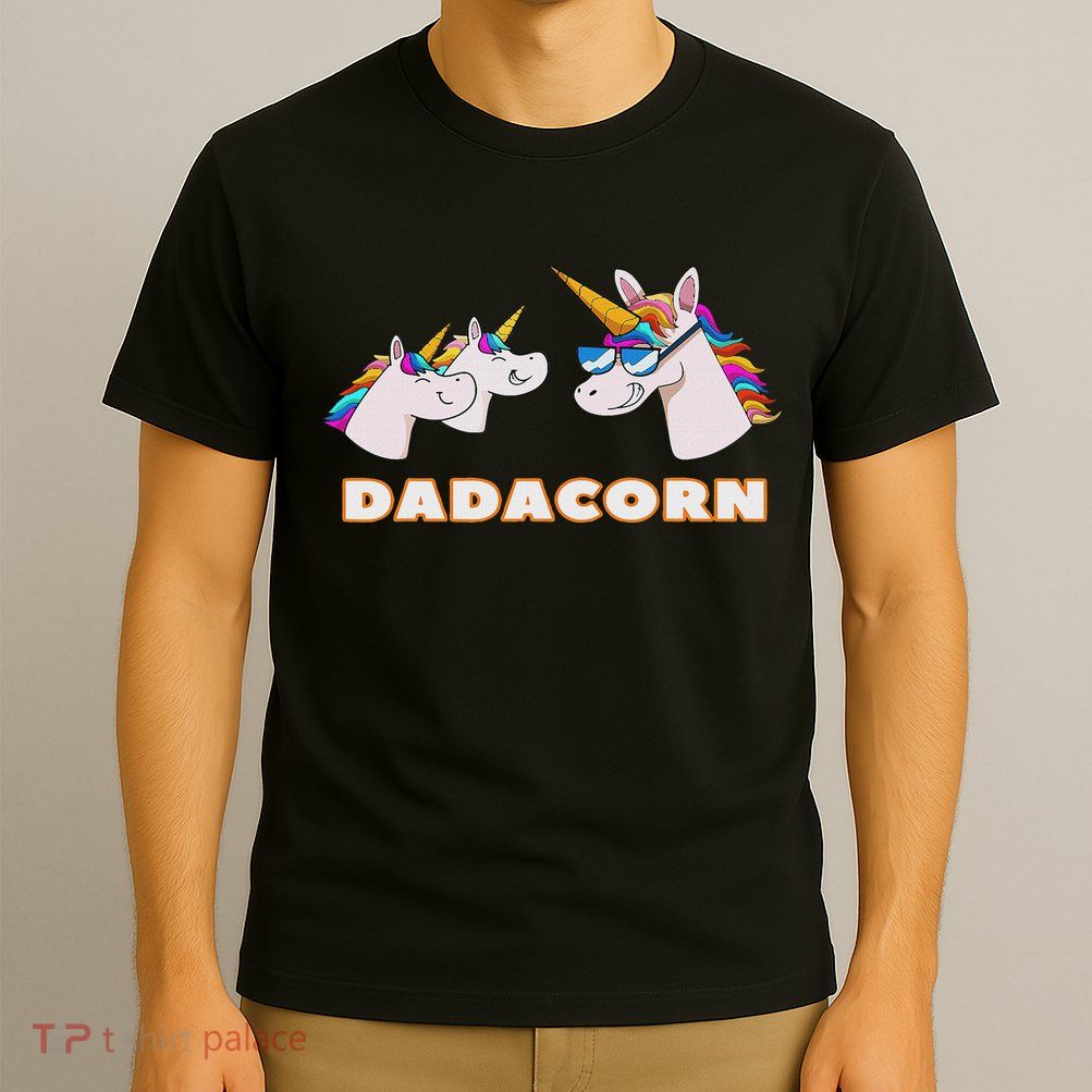 Dadacorn Daddy Unicorn 2 Children Father's Day Dad T-Shirt