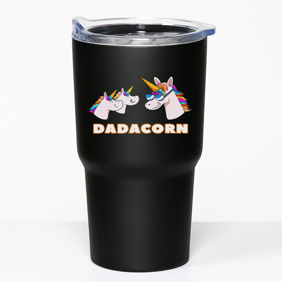 Dadacorn Daddy Unicorn 2 Children Father's Day Dad Tumbler