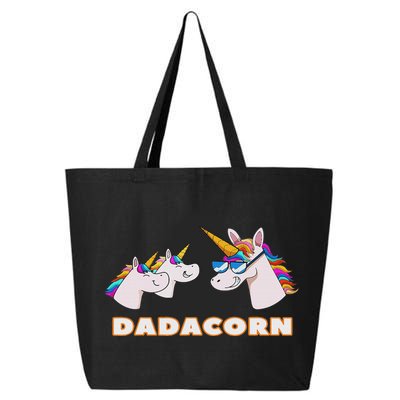 Dadacorn Daddy Unicorn 2 Children Father's Day Dad 25L Jumbo Tote
