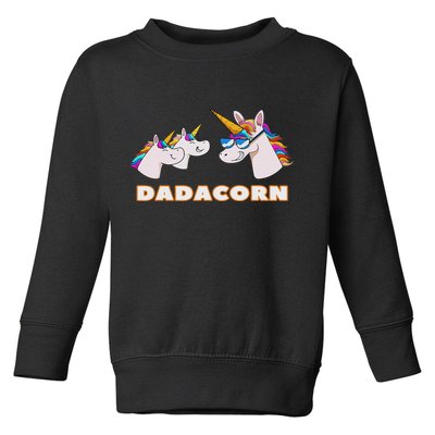 Dadacorn Daddy Unicorn 2 Children Father's Day Dad Toddler Sweatshirt