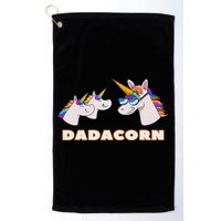 Dadacorn Daddy Unicorn 2 Children Father's Day Dad Golf Towel