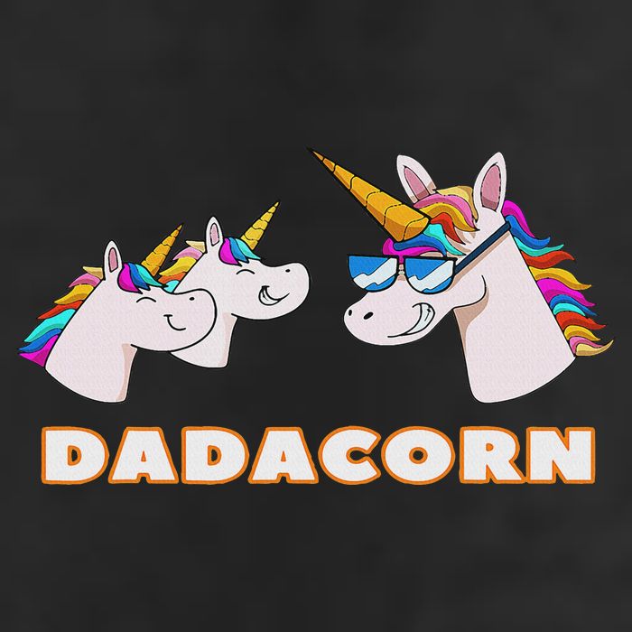 Dadacorn Daddy Unicorn 2 Children Father's Day Dad Golf Towel