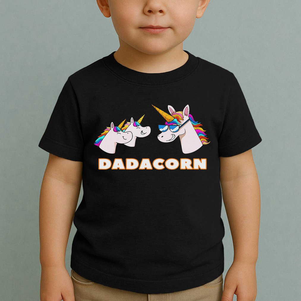 Dadacorn Daddy Unicorn 2 Children Father's Day Dad Toddler T-Shirt