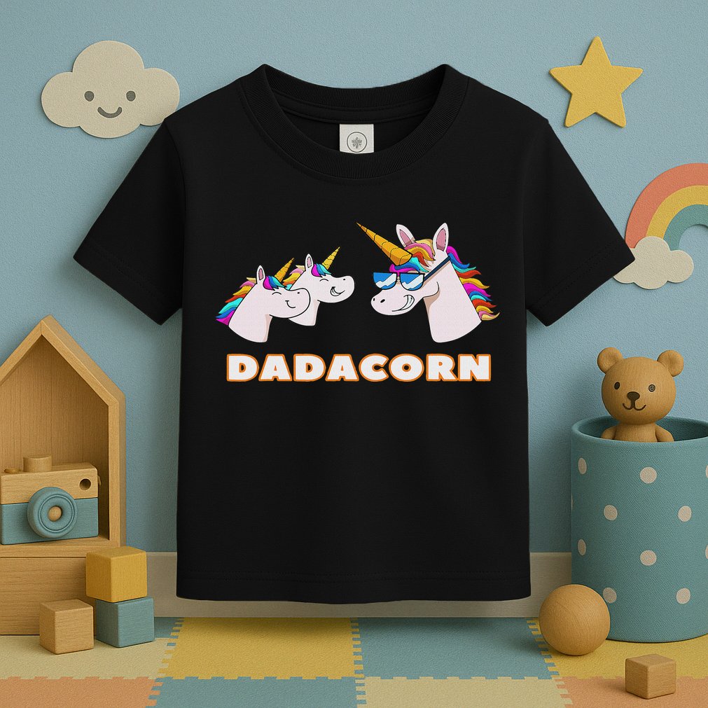 Dadacorn Daddy Unicorn 2 Children Father's Day Dad Toddler T-Shirt