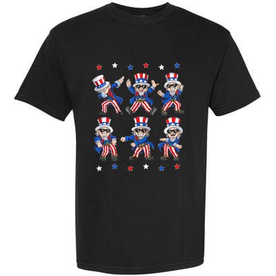 Dancing Dabbing Uncle Sam 4th of July Dance Garment-Dyed Heavyweight T-Shirt