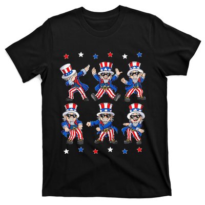 Dancing Dabbing Uncle Sam 4th of July Dance T-Shirt