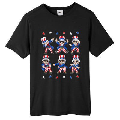 Dancing Dabbing Uncle Sam 4th of July Dance Tall Fusion ChromaSoft Performance T-Shirt