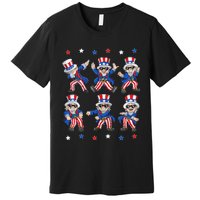 Dancing Dabbing Uncle Sam 4th of July Dance Premium T-Shirt