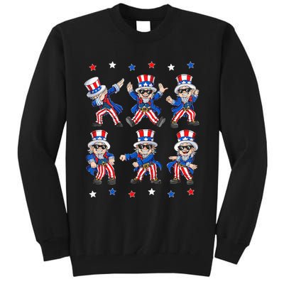 Dancing Dabbing Uncle Sam 4th of July Dance Tall Sweatshirt