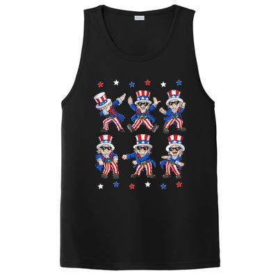 Dancing Dabbing Uncle Sam 4th of July Dance PosiCharge Competitor Tank