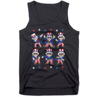 Dancing Dabbing Uncle Sam 4th of July Dance Tank Top