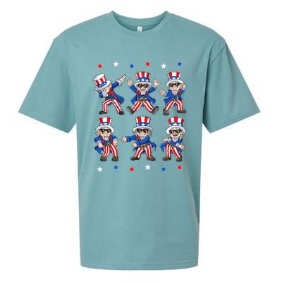 Dancing Dabbing Uncle Sam 4th of July Dance Sueded Cloud Jersey T-Shirt