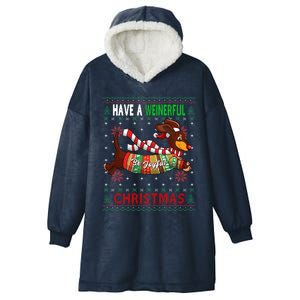 Dachshund Dog Ugly Christmas Funny Gift Doxie Lover S Gift Meaningful Gift Hooded Wearable Blanket