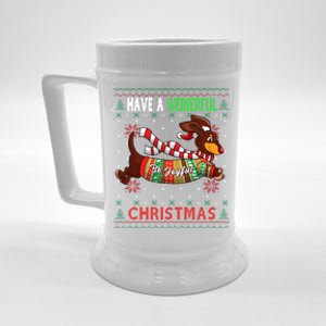 Dachshund Dog Ugly Christmas Funny Gift Doxie Lover S Gift Meaningful Gift Beer Stein