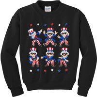 Dancing Dabbing Uncle Sam 4th Of July Kids Dance Kids Sweatshirt