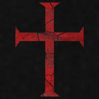Distressed Deus Vult Knights Templar Cross Crusader Ladies PosiCharge Tri-Blend Wicking Tank