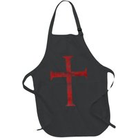 Distressed Deus Vult Knights Templar Cross Crusader Apron