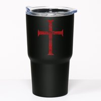 Distressed Deus Vult Knights Templar Cross Crusader Tumbler