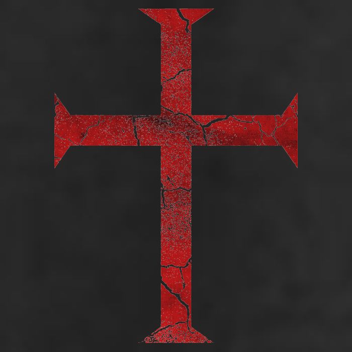 Distressed Deus Vult Knights Templar Cross Crusader 25L Jumbo Tote