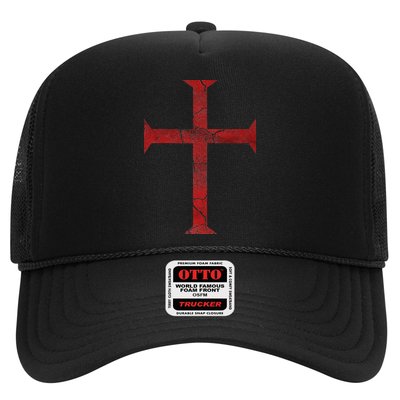 Distressed Deus Vult Knights Templar Cross Crusader Hat