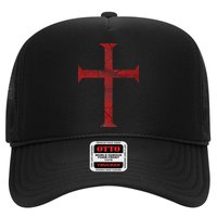 Distressed Deus Vult Knights Templar Cross Crusader Hat