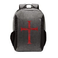 Distressed Deus Vult Knights Templar Cross Crusader Vector Backpack