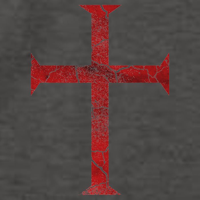 Distressed Deus Vult Knights Templar Cross Crusader Vector Backpack