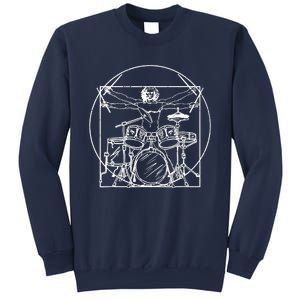 Drummer Da Vinci Drums Drawing Present For Music Fans Sweatshirt