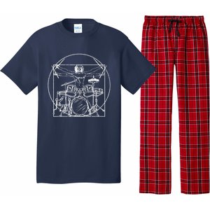 Drummer Da Vinci Drums Drawing Present For Music Fans Pajama Set