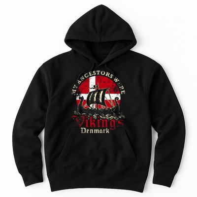 Danish Denmark Viking Ship Flag Hoodie