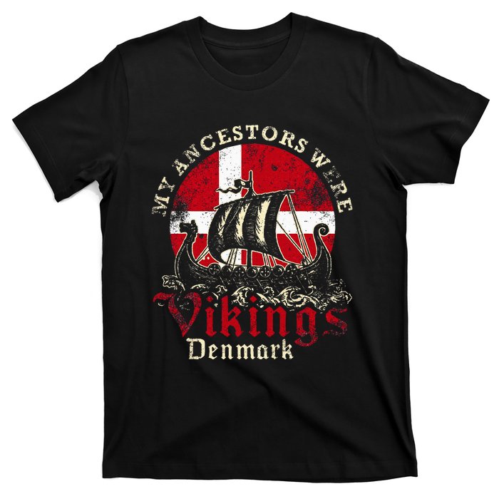 Danish Denmark Viking Ship Flag T-Shirt