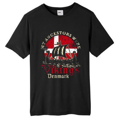 Danish Denmark Viking Ship Flag Tall Fusion ChromaSoft Performance T-Shirt