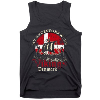 Danish Denmark Viking Ship Flag Tank Top