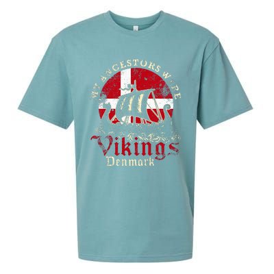 Danish Denmark Viking Ship Flag Sueded Cloud Jersey T-Shirt