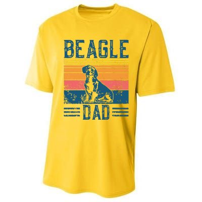 Dog Dad Vintage Beagle Dad Performance Sprint T-Shirt