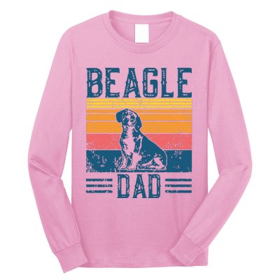 Dog Dad Vintage Beagle Dad Long Sleeve Shirt