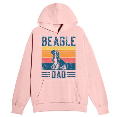 Dog Dad Vintage Beagle Dad Urban Pullover Hoodie