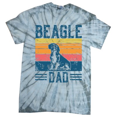 Dog Dad Vintage Beagle Dad Tie-Dye T-Shirt