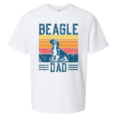 Dog Dad Vintage Beagle Dad Sueded Cloud Jersey T-Shirt