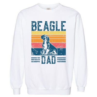 Dog Dad Vintage Beagle Dad Garment-Dyed Sweatshirt