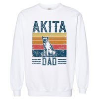 Dog Dad Vintage Akita Dad Garment-Dyed Sweatshirt